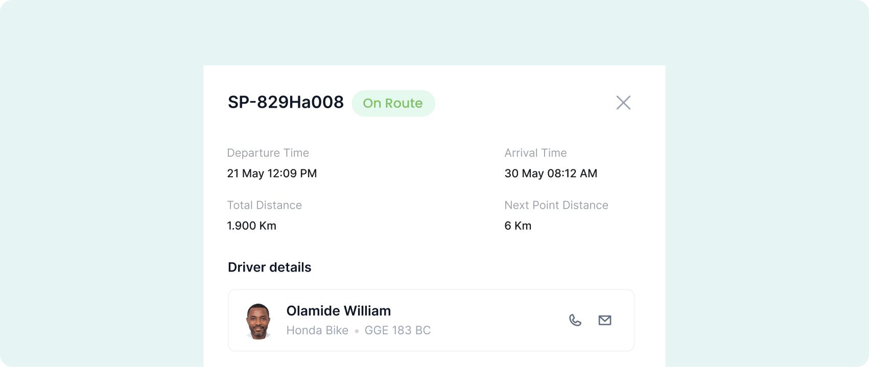 Estimated delivery arrival time