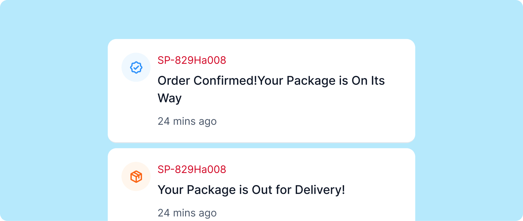 Delivery status notifications